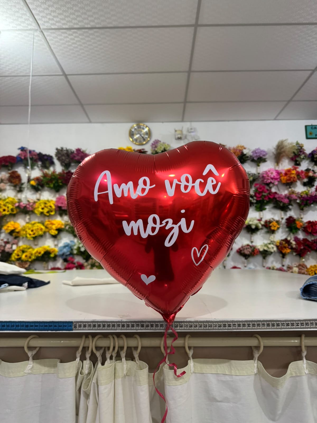 Balão coração vermelho personalizado para presente
