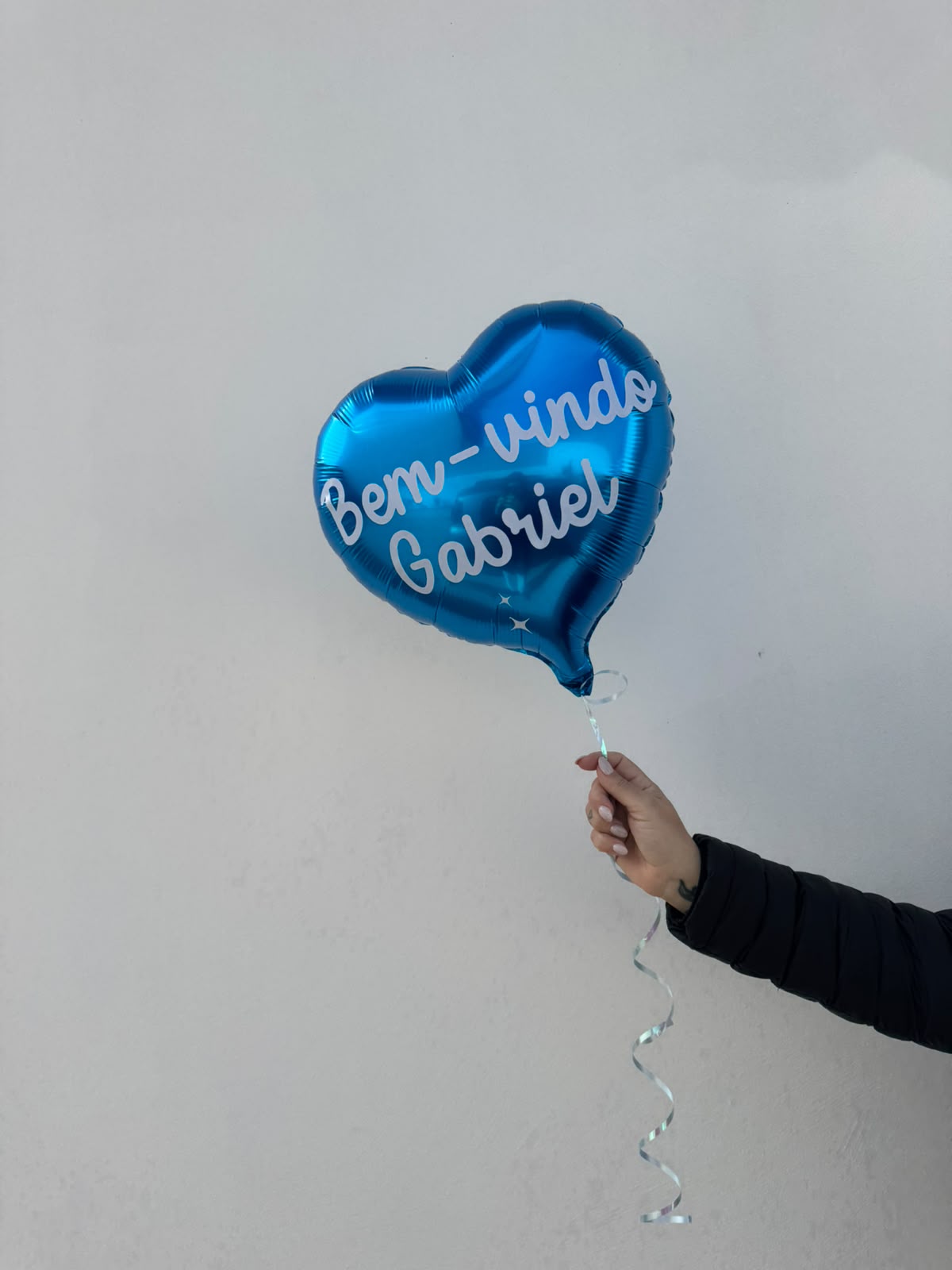 Balão azul de boas-vindas personalizado