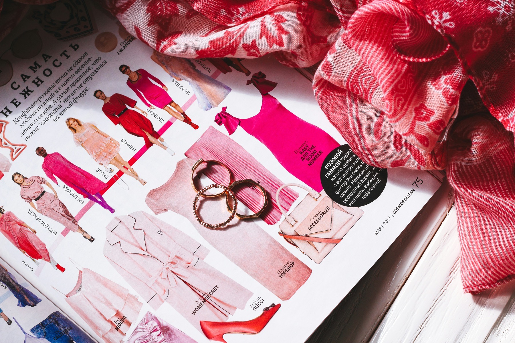 Materiais organizados para montar uma lista de compra